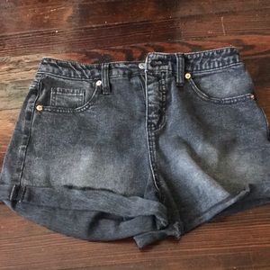 Black high wasted shorts